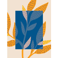 Komar Poster Illustration Colorful Foliage Blätter B/L: ca. 30x40 cm Illustration Colorful Foliage - (30,00/40,00cm) - Komar
