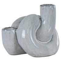 Housenordic Kerzenleuchter grau Keramik B/H/L: ca. 11x13x11 cm Kerzenleuchter - grau (11,00/11,00/13,00cm) - Housenordic