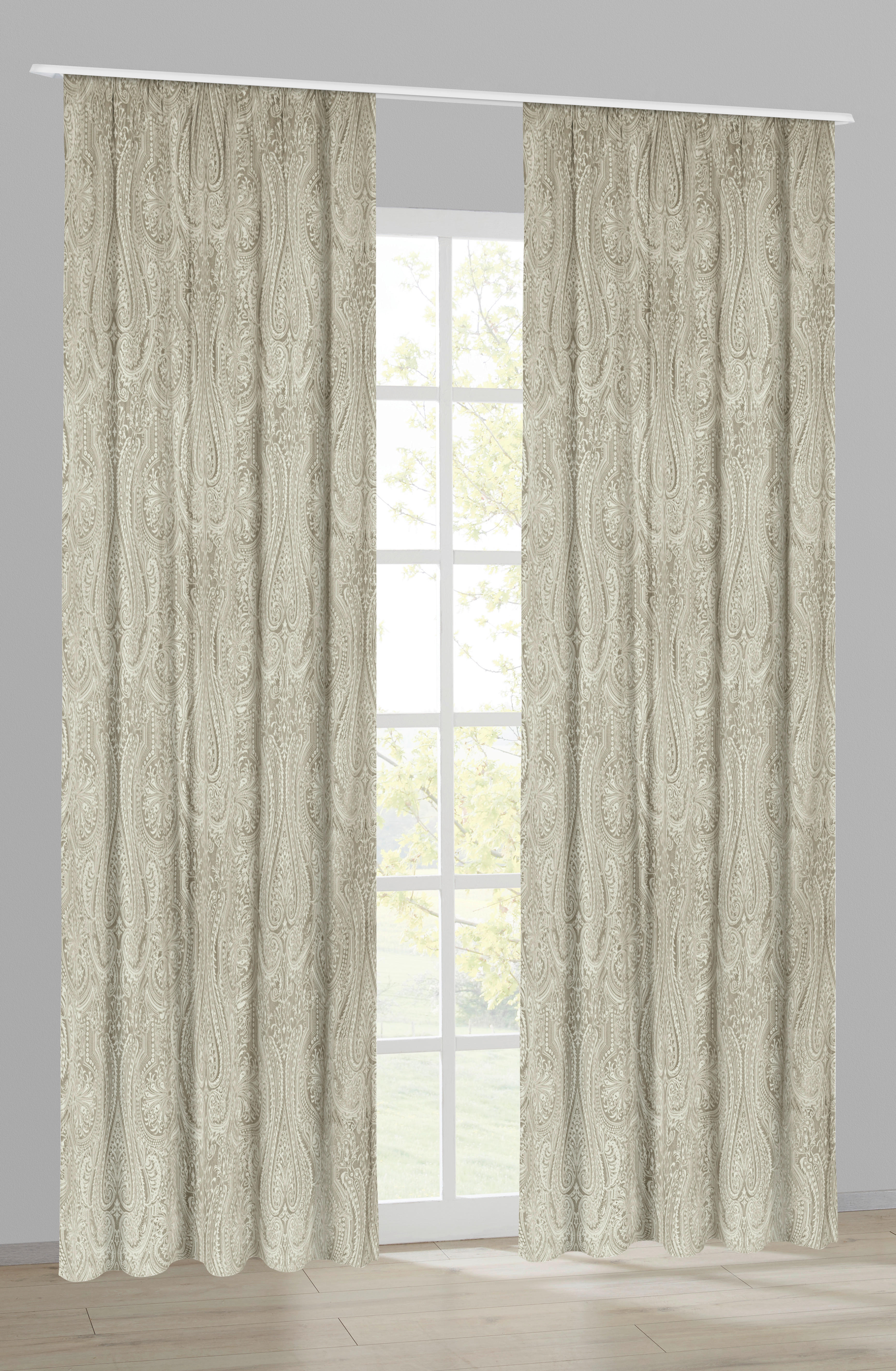 Dekovorhang Paisley taupe B/L: ca. 140x245 cm Paisley - taupe (140,00/245,00cm)