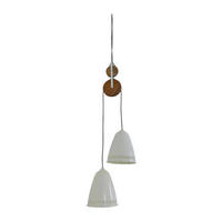 Näve Leuchten Gegenzug-Pendelleuchte NV6074011 weiß natur Metall Holz H/D: ca. 110x21 cm E27 2 Brennstellen Jaipur - weiß/natur (21,00/110,00cm) - Näve Leuchten