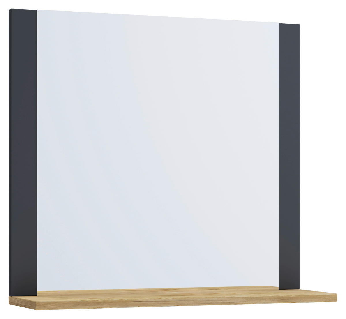 Wandspiegel Lendas anthrazit Eiche Honig Nachbildung Holzwerkstoff B/H/T: ca. 60x65x17 cm Lendas - Eiche/anthrazit (60,00/65,00/17,00cm) - VCM Möbel