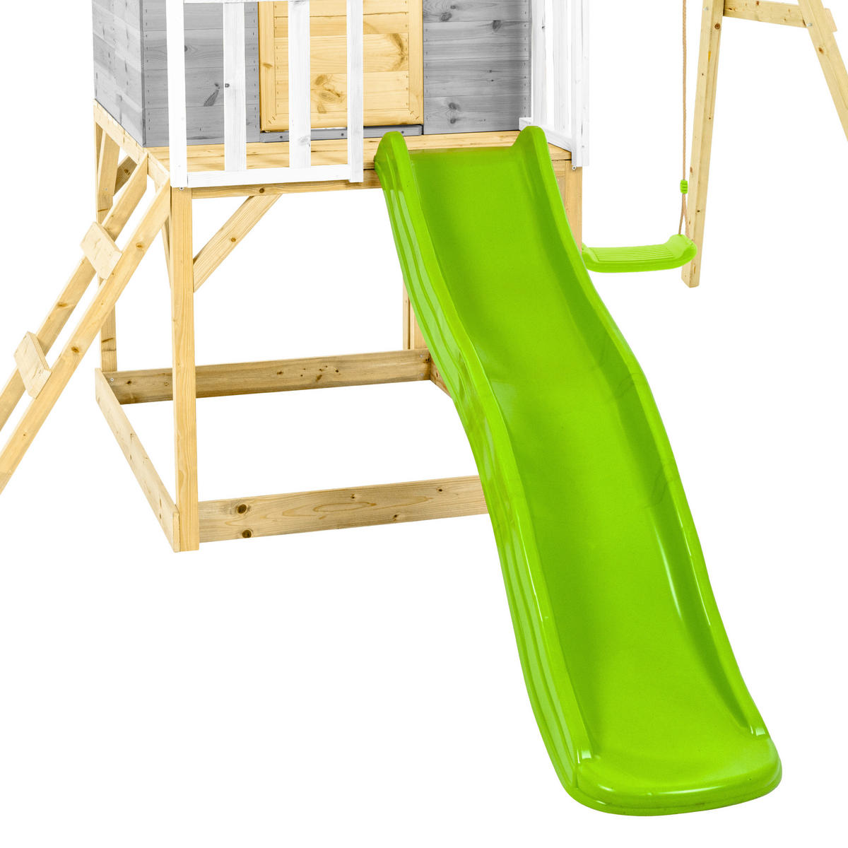 Zwerkules Spielhaus Valli weiß B/H/L: ca. 280x224x352 cm Valli - weiß/grau (352,00/280,00/224,00cm) - Zwerkules