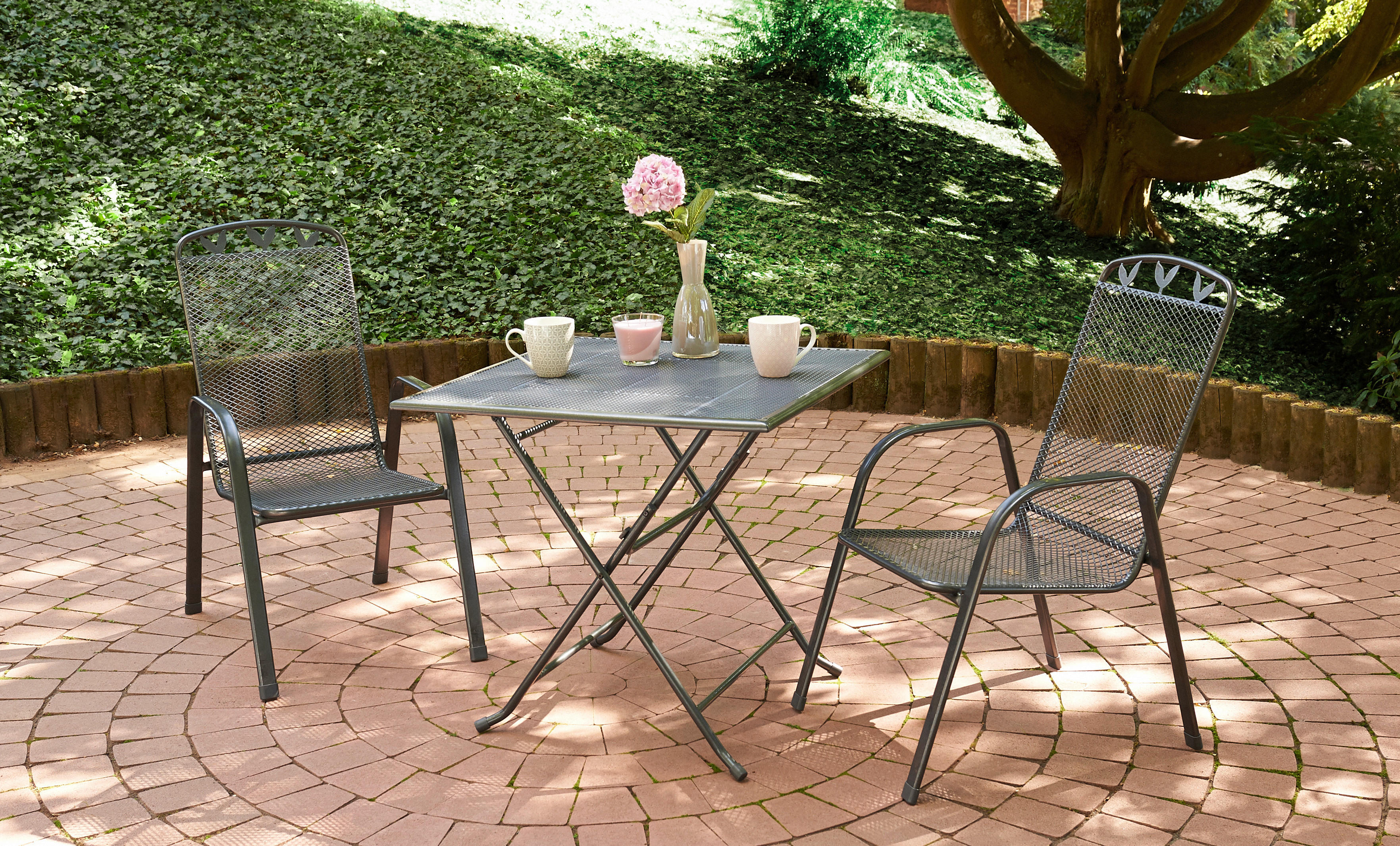 POCOline Stapelsessel Pia grau Metall B/H/L: ca. 55x98x74 cm Pia - grau (74,00/55,00/98,00cm) - POCOline
