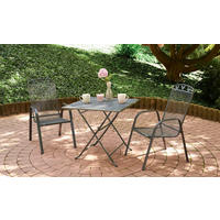 POCOline Stapelsessel Pia grau Metall B/H/L: ca. 55x98x74 cm Pia - grau (74,00/55,00/98,00cm) - POCOline