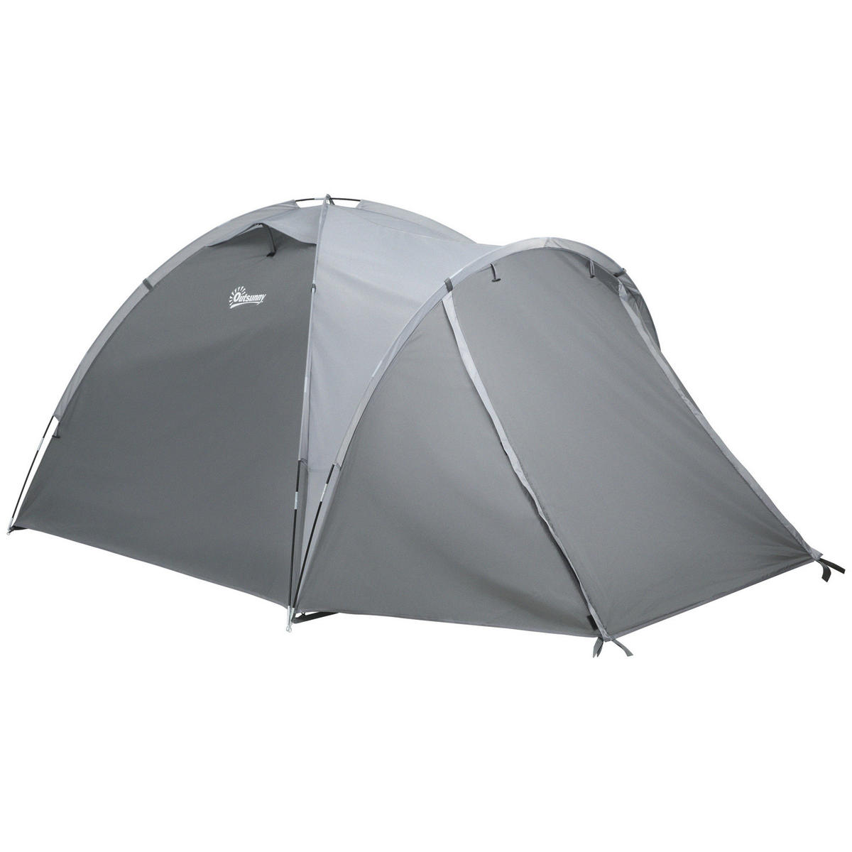 Outsunny Campingartikel B/H/L: ca. 220x350x145 cm Campingzelt - grau (145,00/220,00/350,00cm) - Outsunny