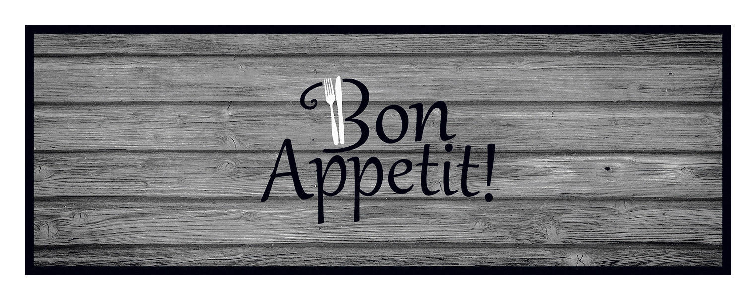 Küchenläufer Cook&Wash grau B/L: ca. 50x150 cm Cook&Wash - schwarz/grau (50,00/150,00cm)