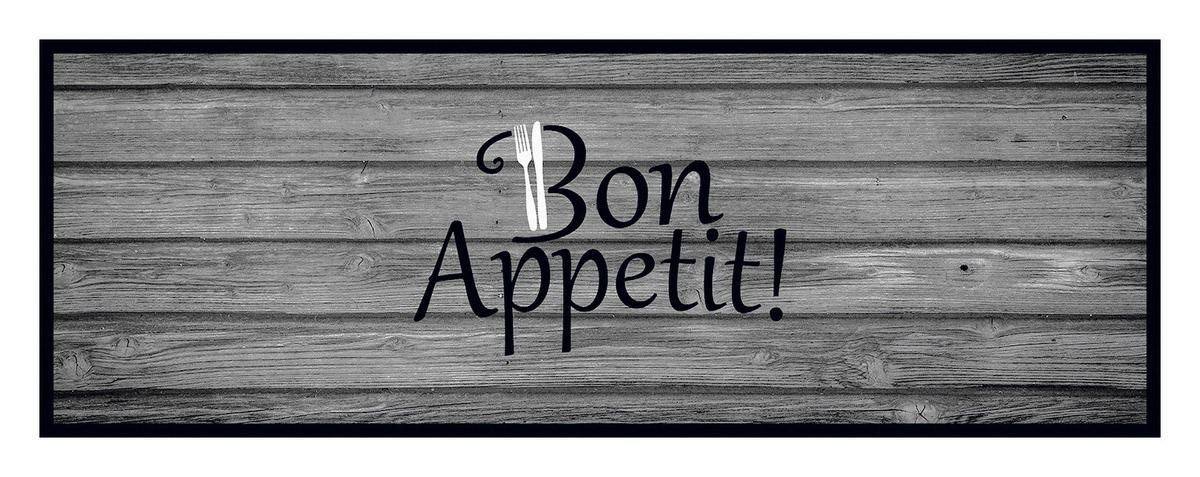 Küchenläufer Cook&Wash grau B/L: ca. 50x150 cm Cook&Wash - schwarz/grau (50,00/150,00cm)