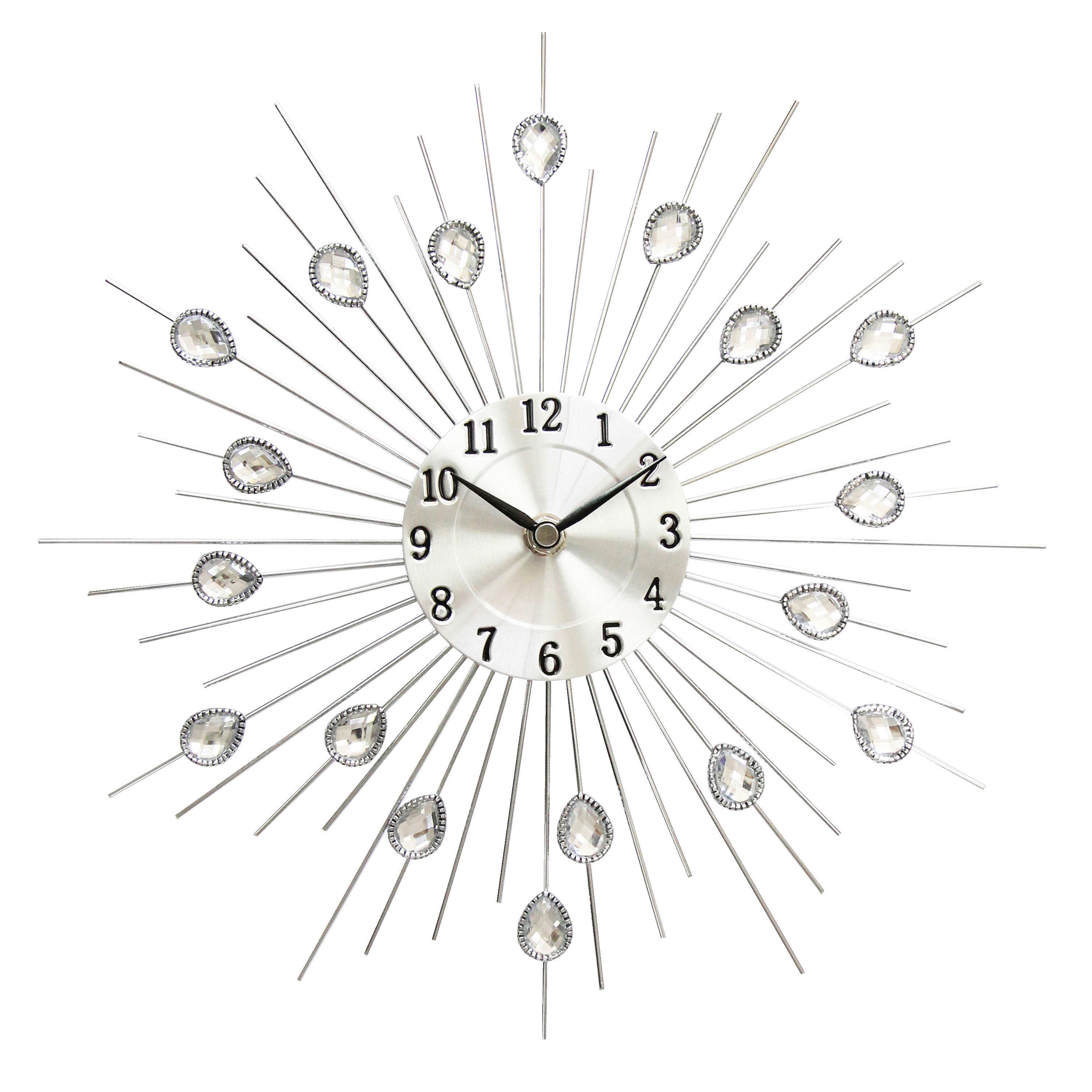 Wanduhr silber T/D: ca. 5x31 cm Wanduhr_Quarz - silber (31,00cm)