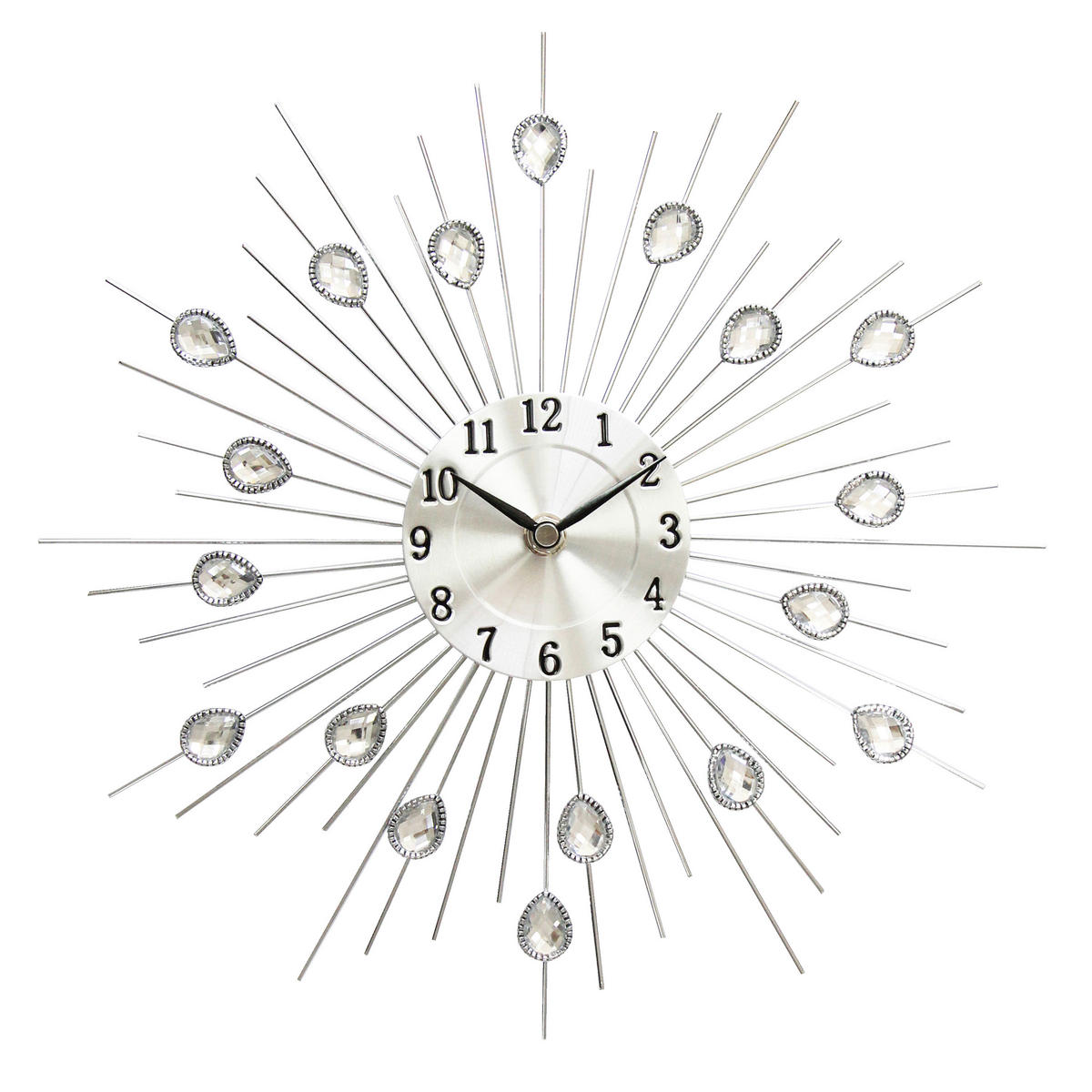 Wanduhr silber T/D: ca. 5x31 cm Wanduhr_Quarz - silber (31,00cm)