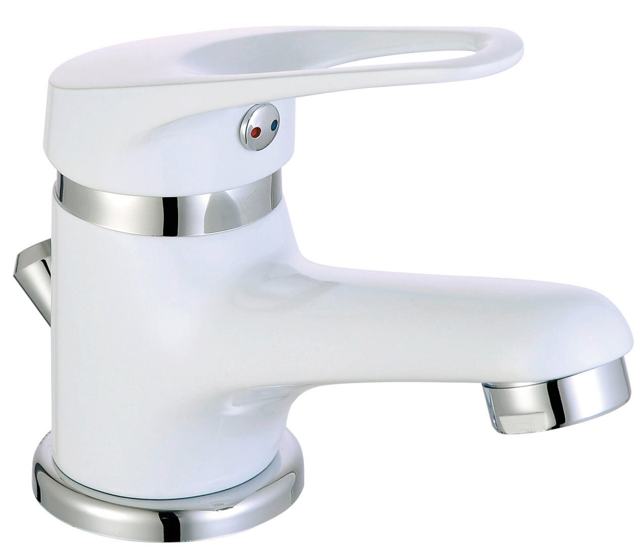Waschtisch-Armatur silber Waschtischarmatur_Speed_weiß - weiß/silber (5,00/10,00/13,00cm) - Eisl