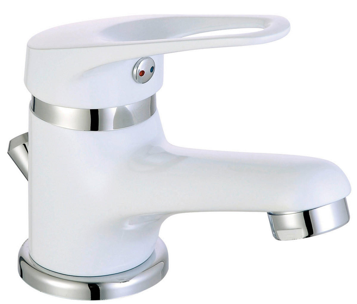 Waschtisch-Armatur silber Waschtischarmatur_Speed_weiß - weiß/silber (5,00/10,00/13,00cm) - Eisl