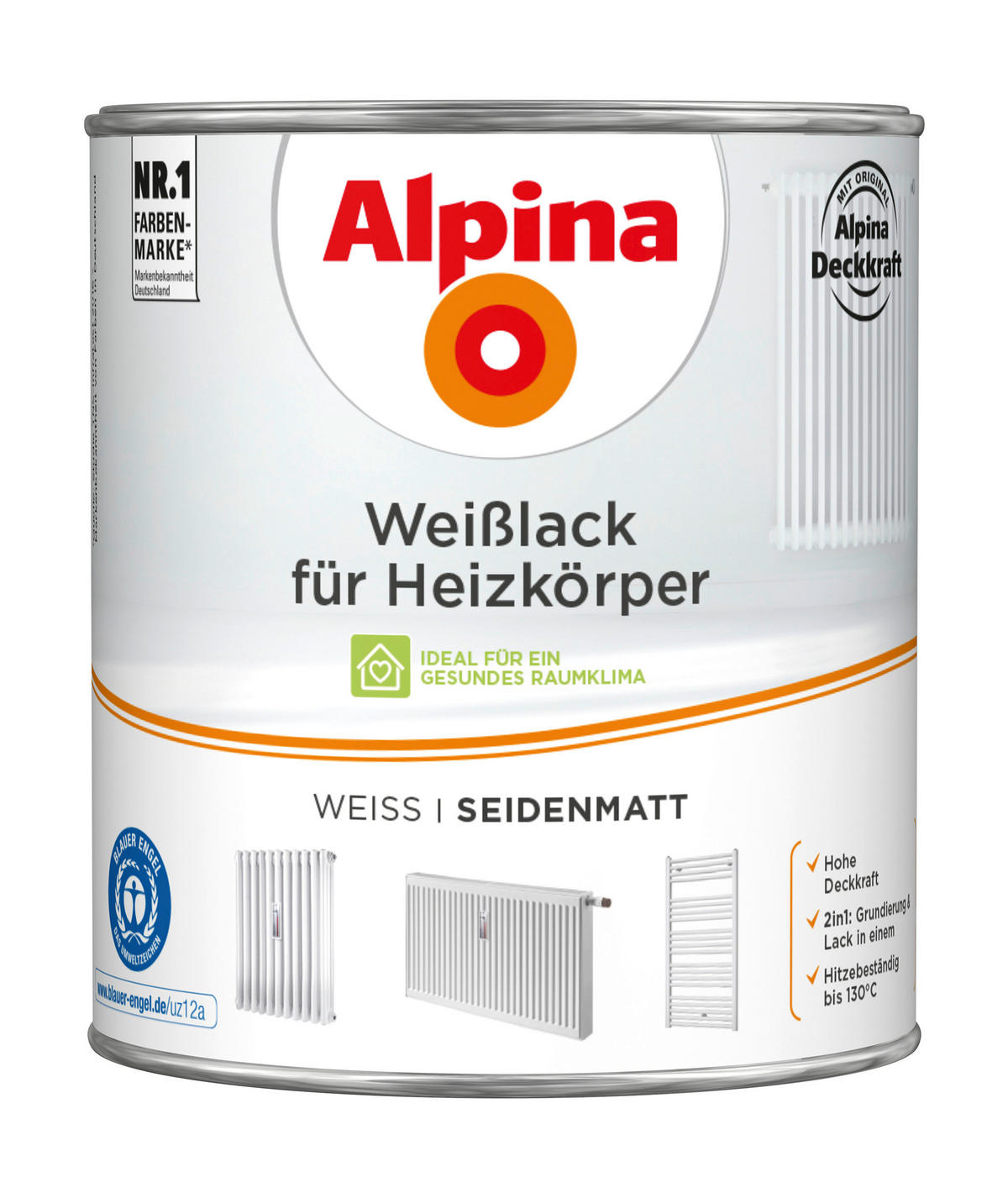 Alpina Heizkörperlack weiß seidenmatt ca. 2 l Heizkörperlack_Alpina 2l - weiß (2,00l) - alpina
