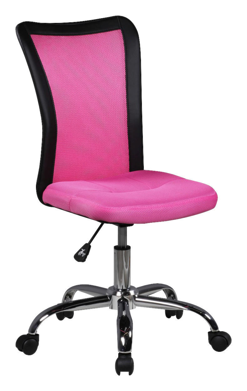 Drehstuhl pink Stoff Kinderschreibtischstuhl SALERNO - pink (60,00/100,00/60,00cm) - Amstyle