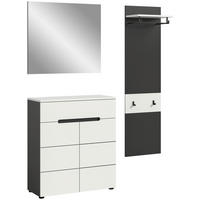 Garderobe Canu basaltgrau Nachbildung weiß B/H/T: ca. 140x190x37 cm Canu - weiß/basaltgrau (140,00/190,00/37,00cm) - xonox.home