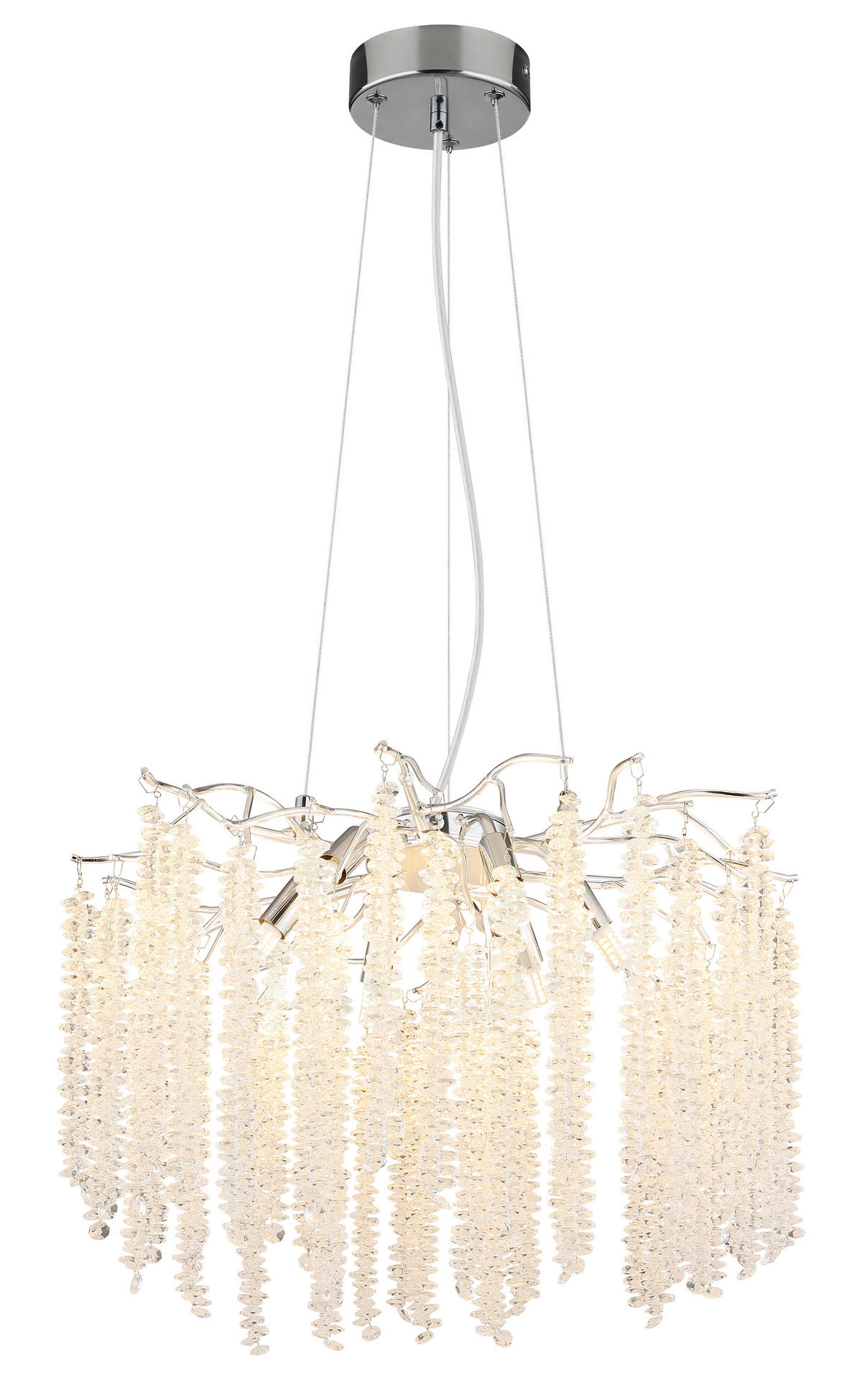 GLOBO Luster Luster-Laverne - klar/Chrom (54,00/54,00/25,00cm) - GLOBO