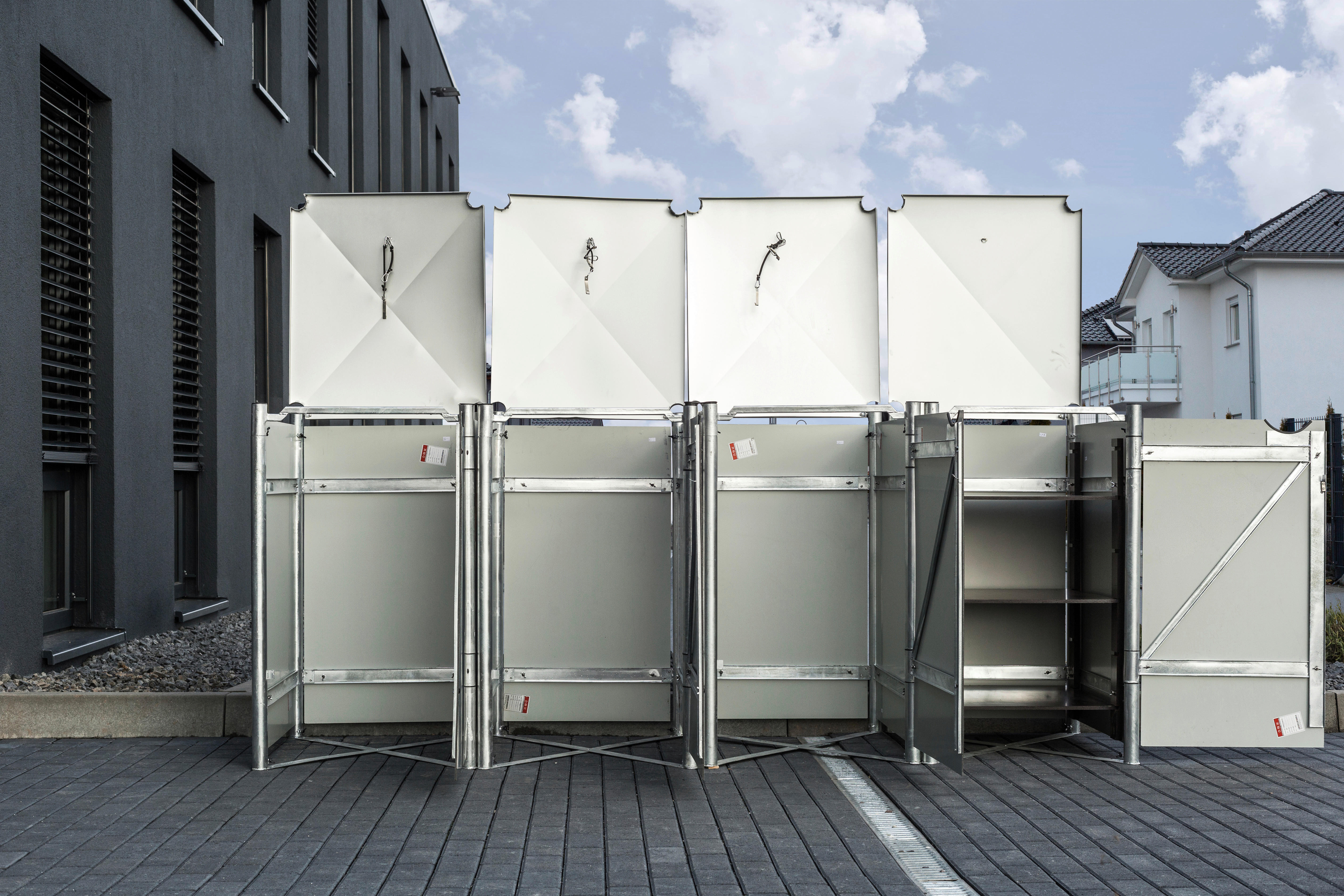 Hide Mülltonnenbox 4x 240 Liter schwarz...