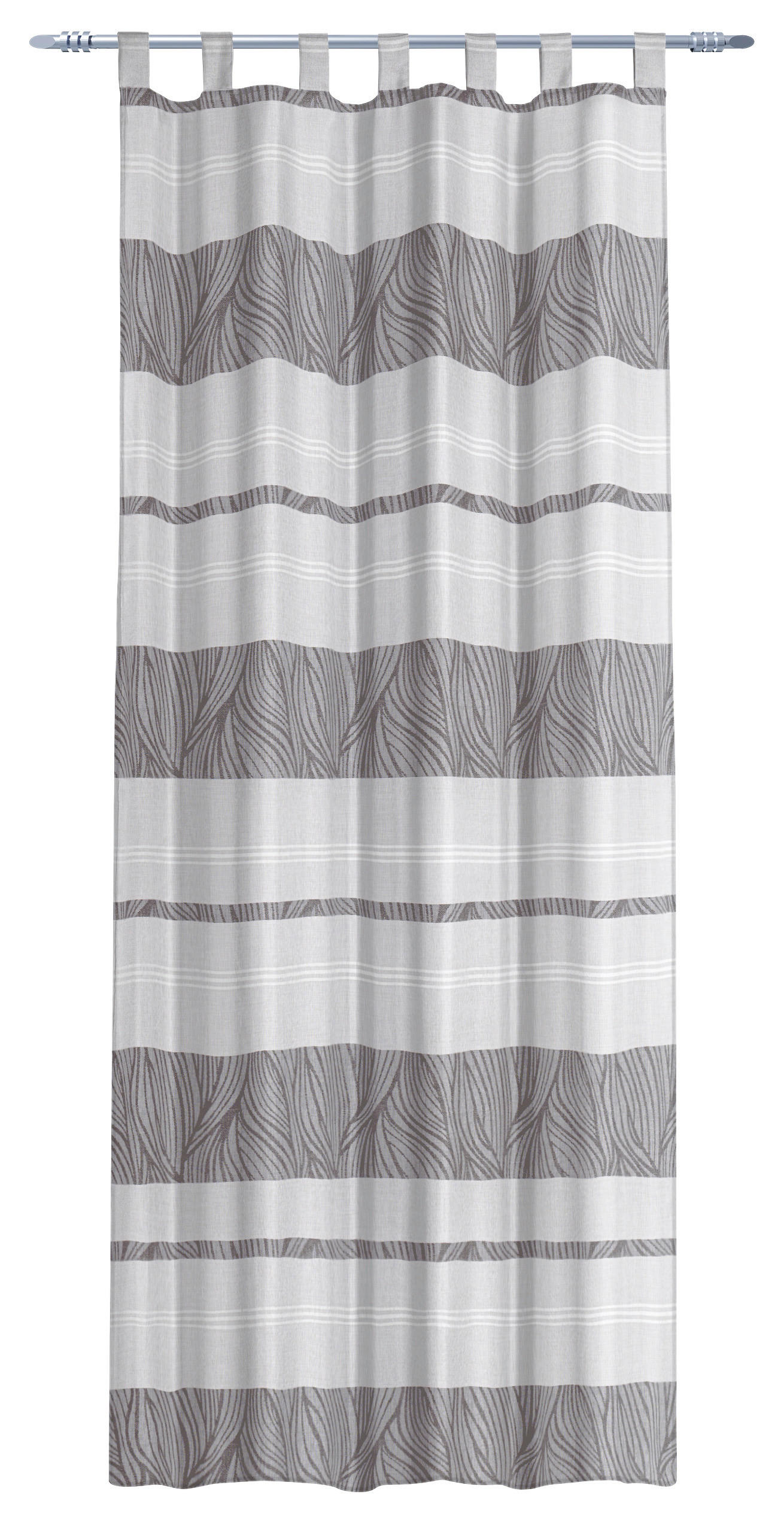 Kombivorhang Capri weiß B/L: ca. 135x245 cm Capri - weiß/taupe (135,00/245,00cm)