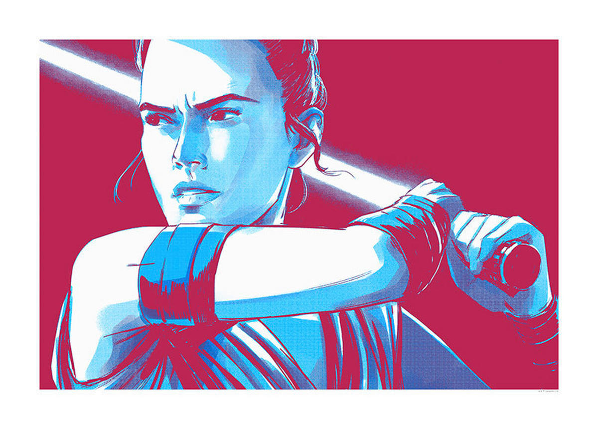 Komar Poster Star Wars Faces Rey Star Wars B/L: ca. 70x50 cm Star Wars Faces Rey - (70,00/50,00cm) - Komar