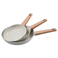 BERGNER Bratpfannen-Set NATURALLY weiß Alu NATURALLY - braun/weiß (45,80/27,00/14,00cm) - BERGNER