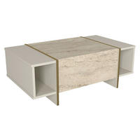 Couchtisch Veyron beige granit Optik B/H/T: ca. 103,8x37,7x60 cm Veyron - beige/granit (103,80/37,70/60,00cm) - moebel17