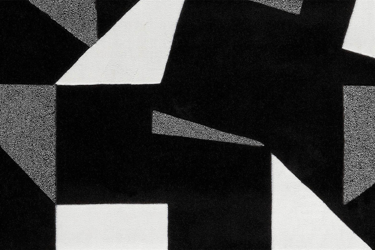 Arte Espina Kurzflorteppich Spirit Frisee 3108 schwarz B/L: ca. 140x200 cm Spirit Frisee 3108 - weiß/schwarz (140,00/200,00cm) - Arte Espina