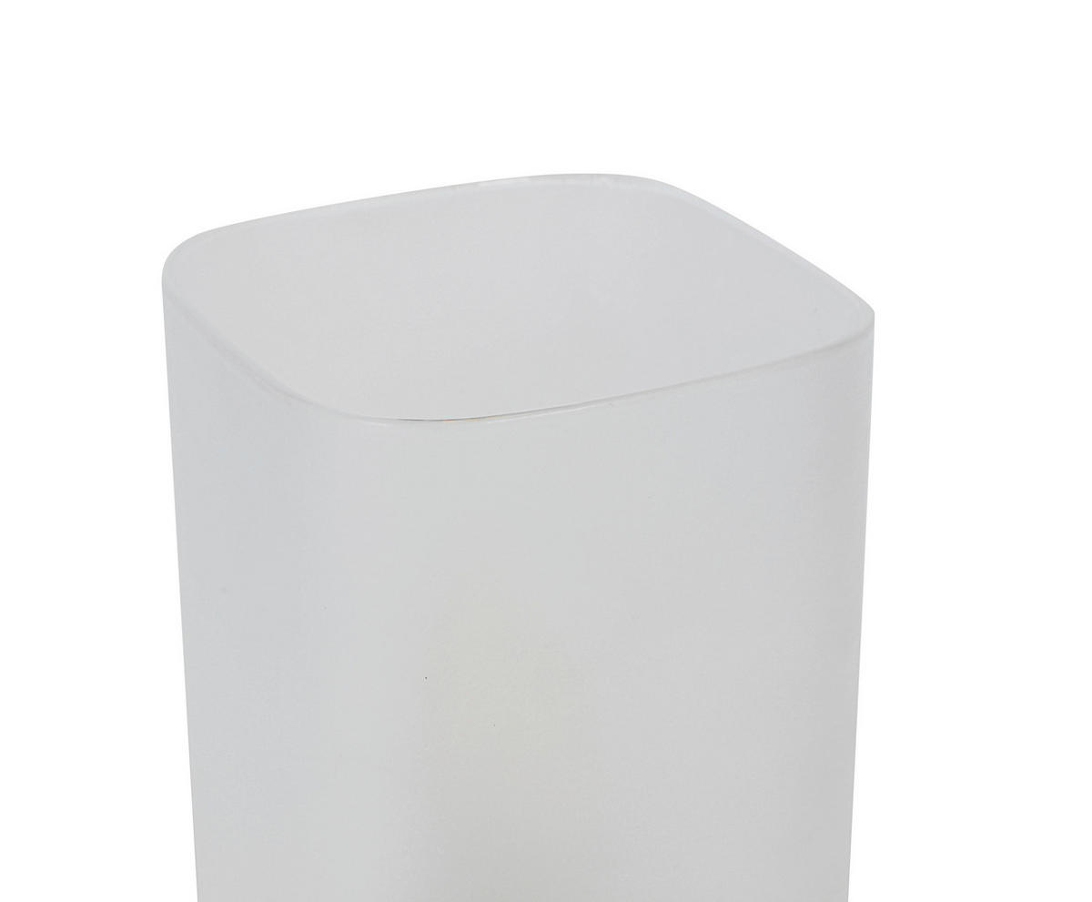 Nolo Tischleuchte Paige weiß Glas B/H/L: ca. 9,5x20x9,5 cm E27 1 Brennstellen Paige - weiß (9,50/9,50/20,00cm) - Nolo