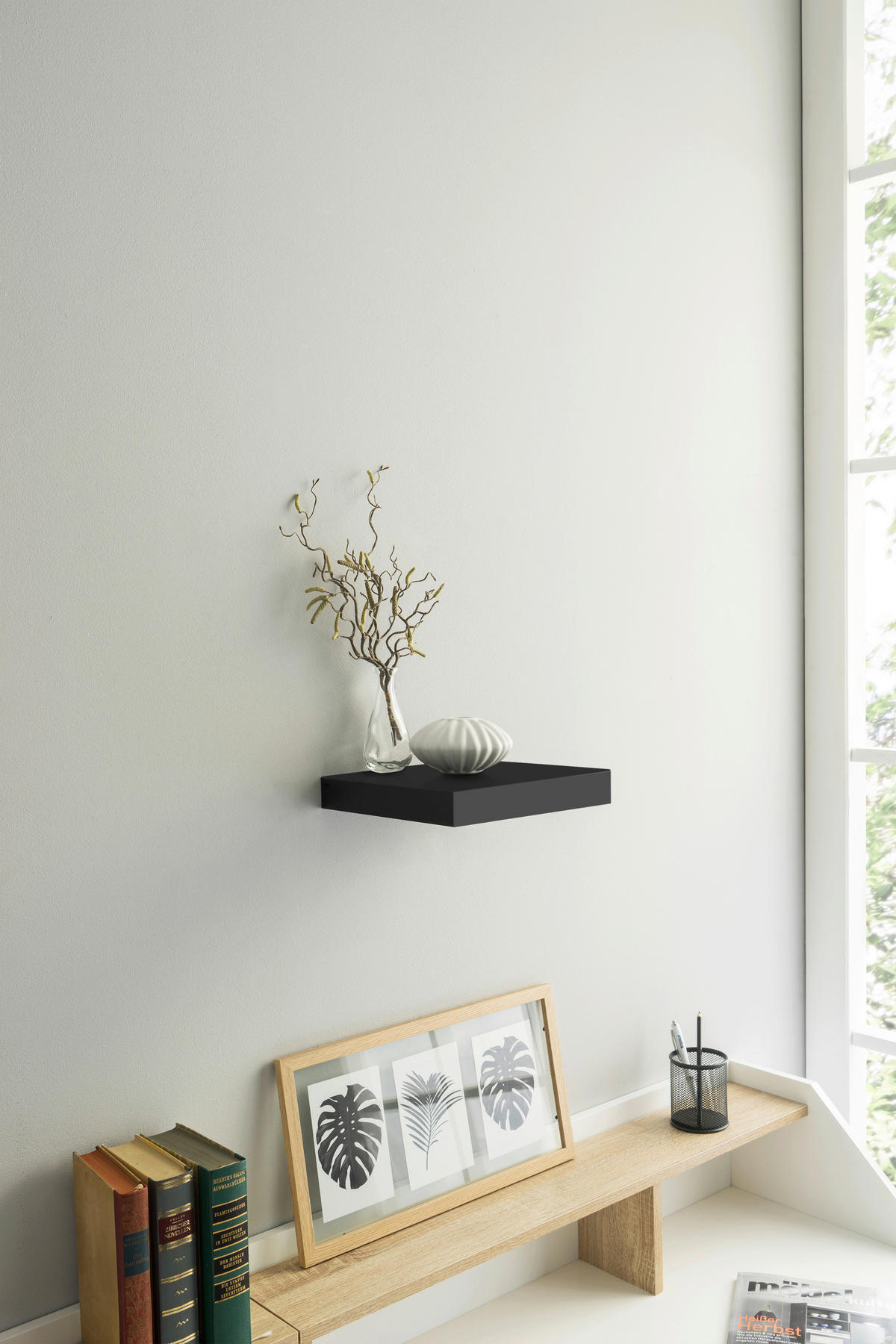 Wandboard Shelvy 23 schwarz B/H/T: ca. 24x4x24 cm Shelvy 23 - schwarz (24,00/4,00/24,00cm)
