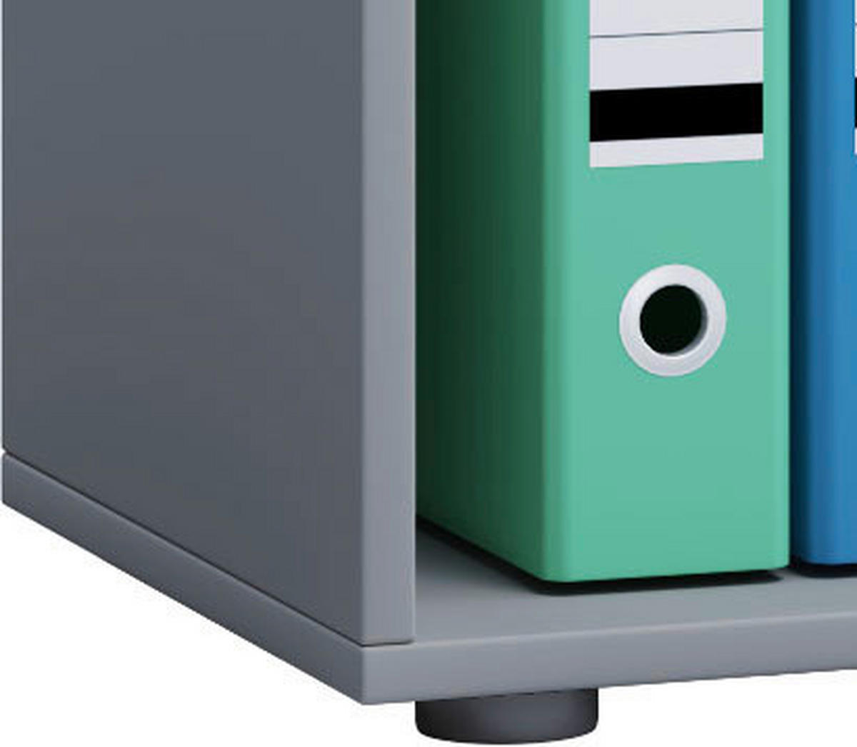 Regal Lona XL ohne Türen grau weiß B/H/T: ca. 70x110x37 cm Lona XL ohne Türen - weiß/grau (70,00/110,00/37,00cm) - VCM Möbel