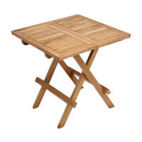 VCM Balkontisch braun Teakholz B/H/T: ca. 50x58x7 cm Balkontisch - braun (50,00/58,00/7,00cm) - VCM