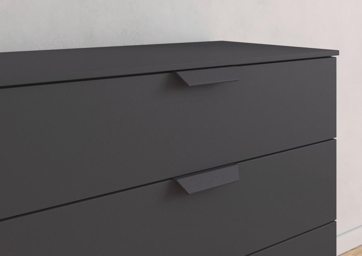 Kommode Aditio grau B/H/T: ca. 80x81x42 cm Aditio - Alu/grau (80,00/81,00/42,00cm)