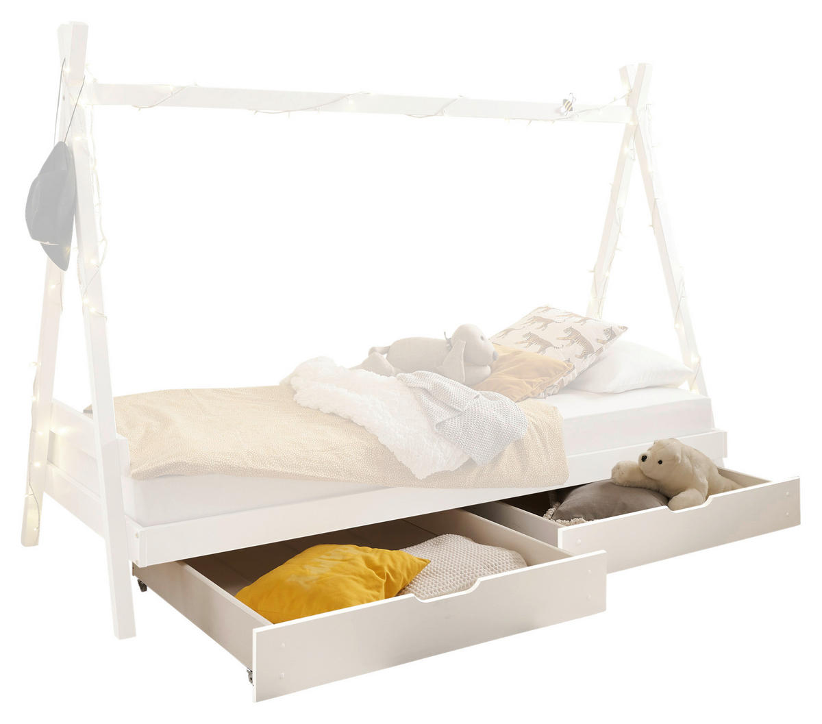 Bett Sora weiß Liegefläche B/L: ca. 90x200 cm Sora - weiß (95,00/154,00/213,00cm)
