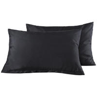 Kissenhülle Microfaser Kissenbezug_2erPack Microf.40x60 - schwarz (40,00/60,00cm)