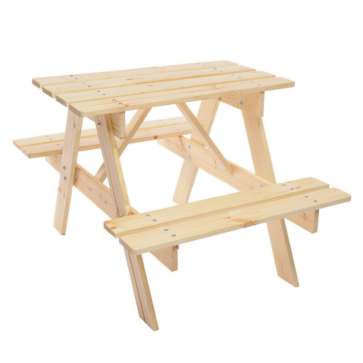 Timbela Kindersitzgarnitur M012 natur Holz B/H/L: ca. 60x50x81 cm M012 - natur (81,00/60,00/50,00cm) - Timbela