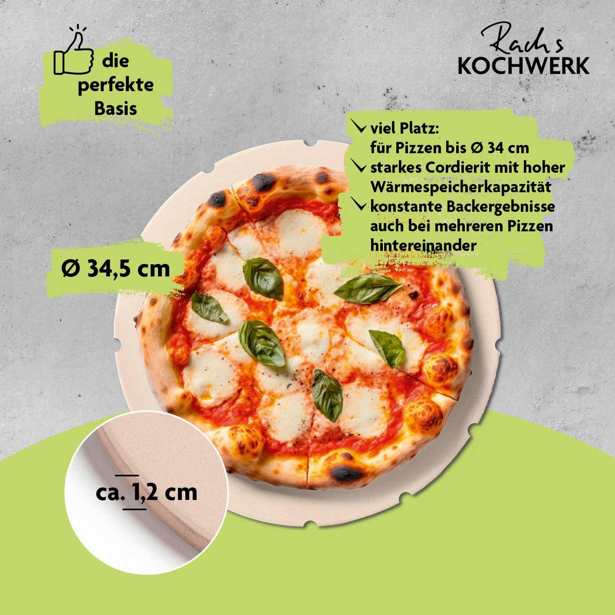 Rachs KOCHWERK Gas-Pizzaofen silber Edelstahl B/H/L/D: ca. 61,5x32x70,5x55 cm Pizzaofen_Glas - schwarz/silber (70,50/61,50/32,00cm) - Rachs KOCHWERK