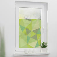 LICHTBLICK Fensterfolie Pattern Dreiecke Ornament Pattern Dreiecke grün B/L: ca. 100x180 cm Pattern Dreiecke - grün (100,00/180,00cm) - LICHTBLICK
