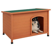 PawHut Hundehütte orange Holz B/H/L: ca. 65,5x68x100 cm Hundehütte - orange (100,00/65,50/68,00cm) - PawHut