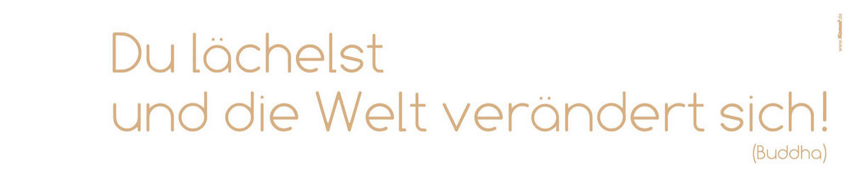Komar Wandtattoo Du lächelst Sprüche Du lächelst B/L: ca. 14x70 cm Du lächelst - (14,00/70,00cm) - Komar