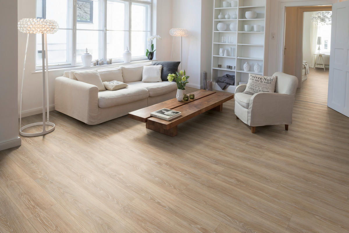 Laminatboden Newport ca. 2,4936m² im Paket  B/L: ca. 19,3x129,2 cm pro Paket Newport ca. 2,4936m² im Paket - hellbraun (19,30/129,20cm)