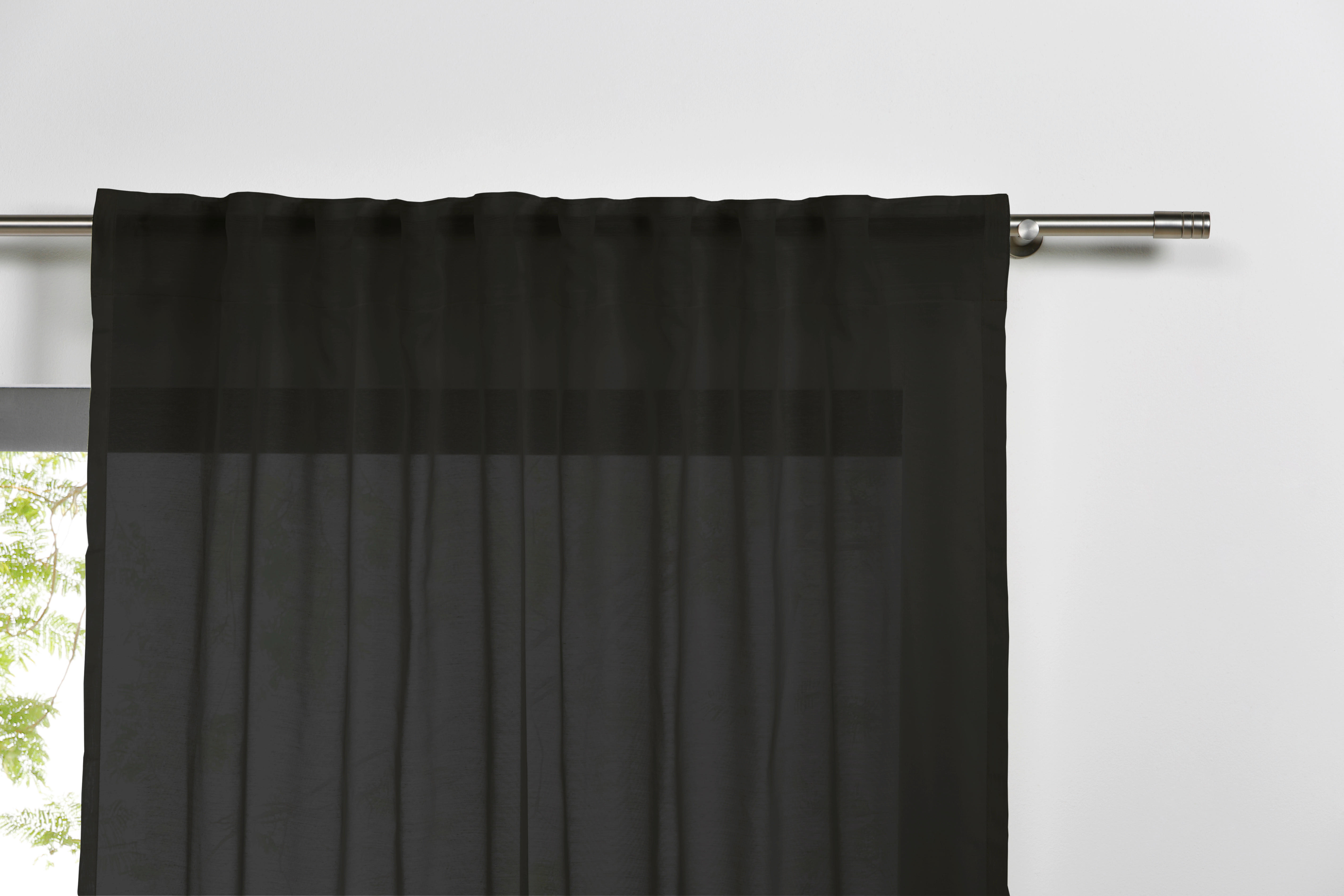 Kombivorhang PURE schwarz B/L: ca. 135x300 cm PURE - schwarz (135,00/300,00cm)
