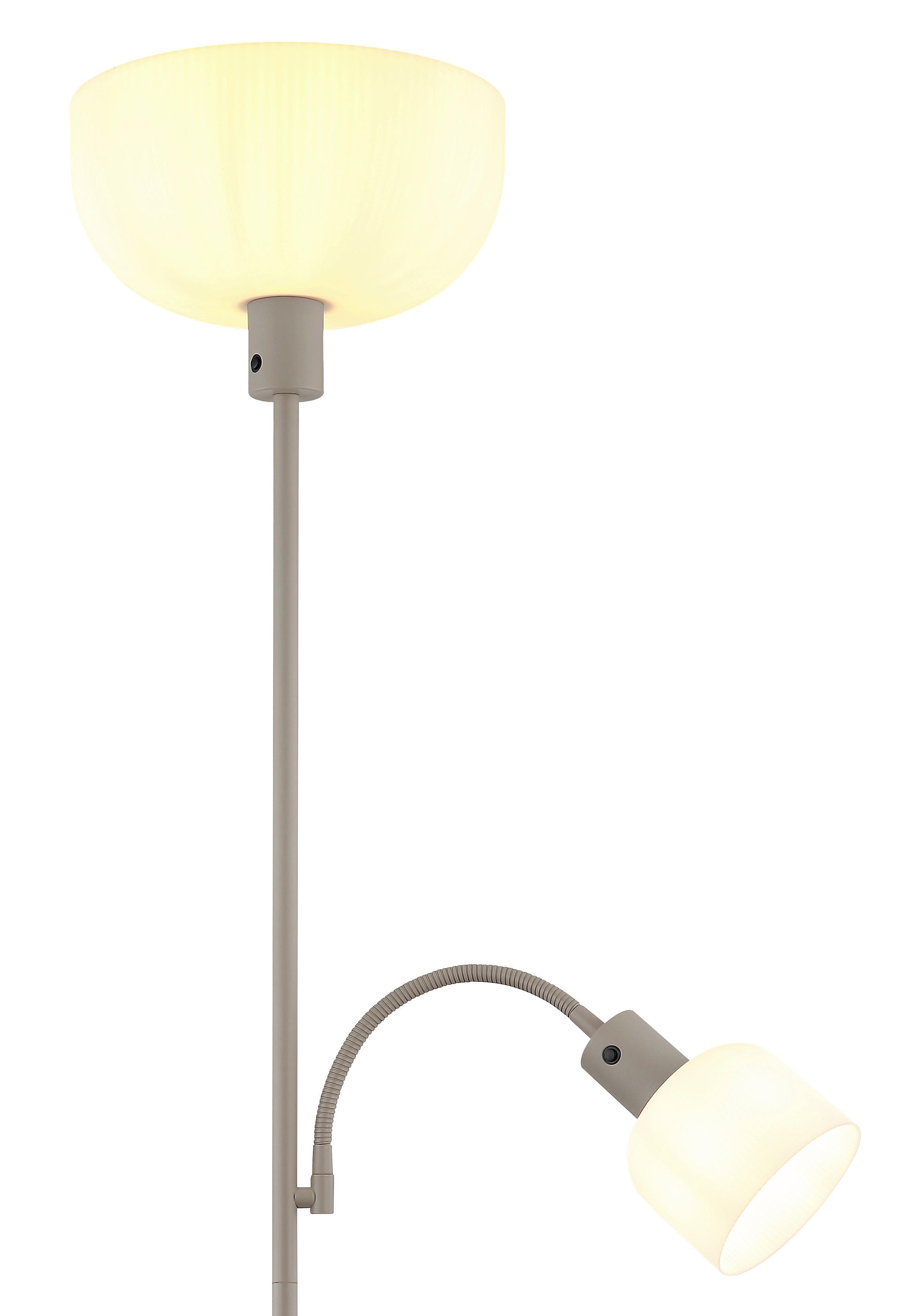 GLOBO Stehleuchte sand Metall Kunststoff B/H/L: ca. 14,5x67,5x33 cm 2 Brennstellen Stehleuchte-Hinton - sand (33,00/14,50/67,50cm) - GLOBO