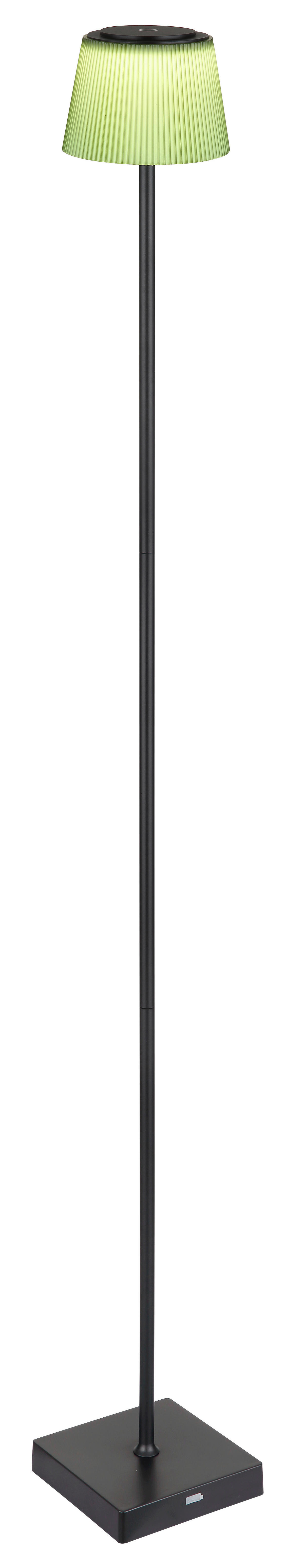 GLOBO LED-Stehleuchte dunkelgrün schwarz Kunststoff Metall B/H/T: ca. 14x120x14 cm 1 Brennstellen GREGOIR - schwarz/dunkelgrün (14,00/120,00/14,00cm) - GLOBO