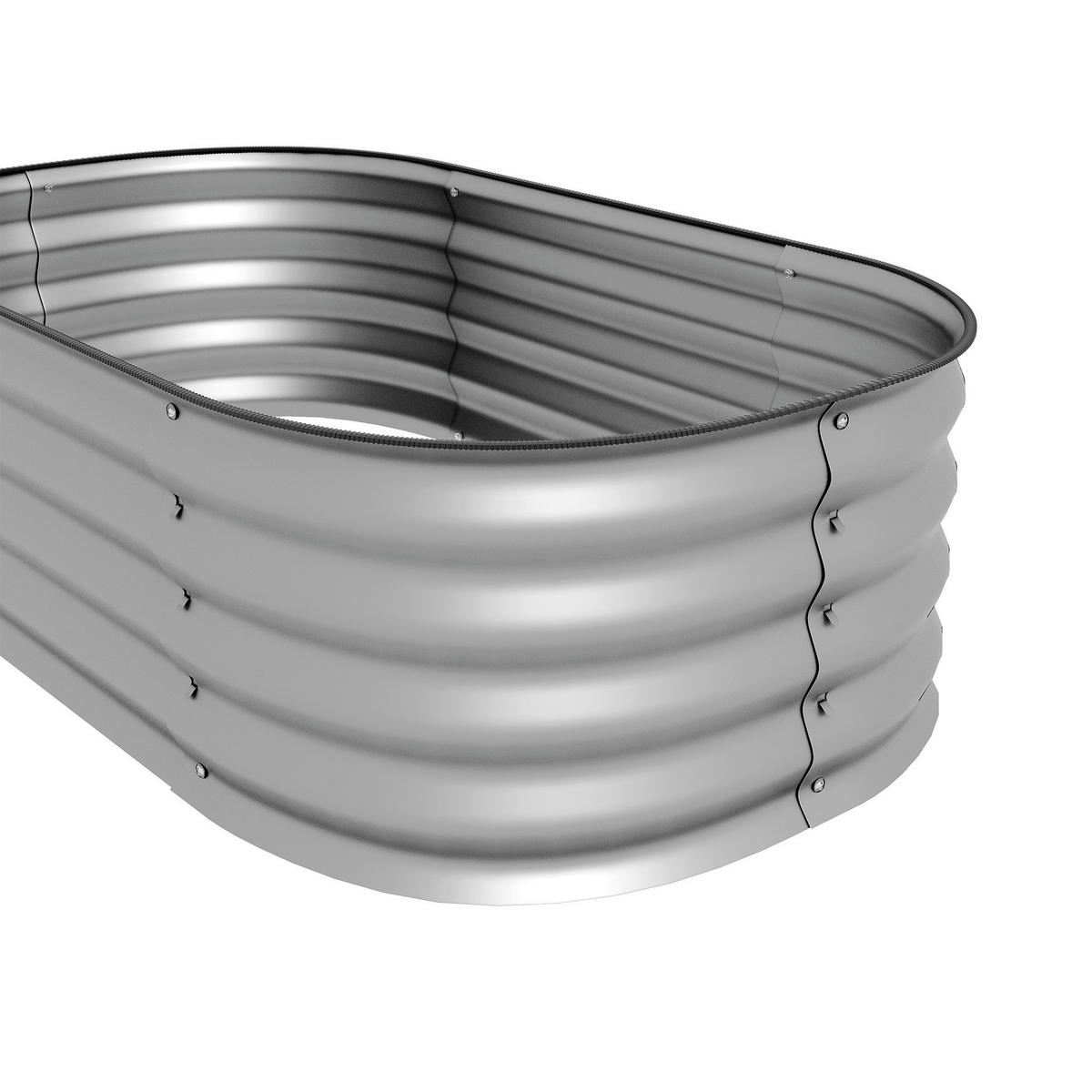 Outsunny Hochbeet silber Metall B/H/L: ca. 62x30x105 cm Hochbeet - silber (105,00/62,00/30,00cm) - Outsunny