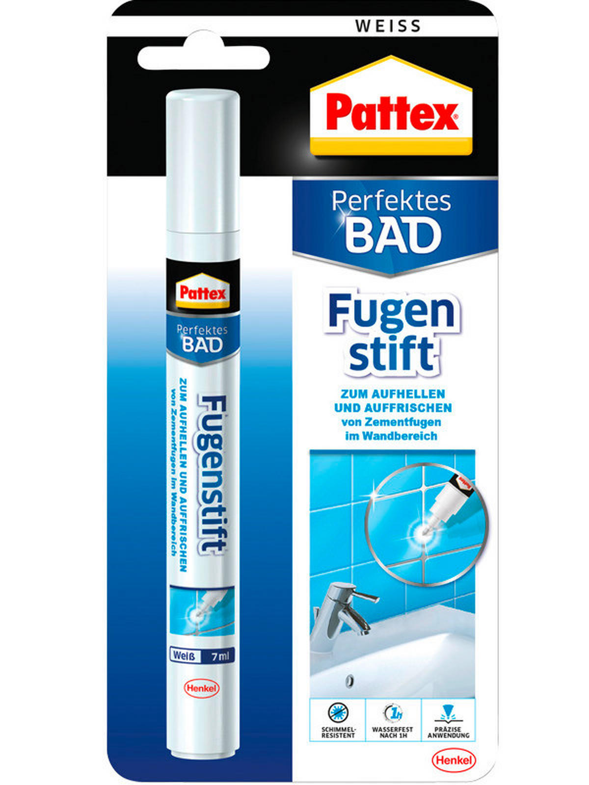 Pattex Fugenstift weiß ca. 0,007 l Fugenstift_Pattex 7ml - weiß (0ml) - Pattex