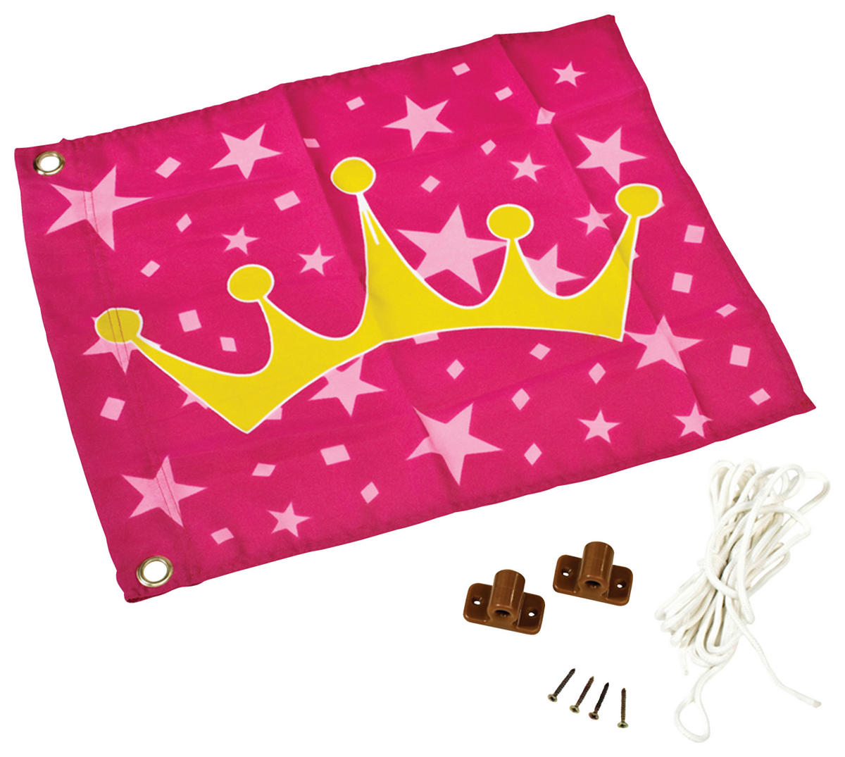 AXI Prinzessenfahne mit Hisssystem rosa B/L: ca. 55x45 cm Prinzessenfahne mit Hisssystem - rosa (55,00/45,00cm) - AXI