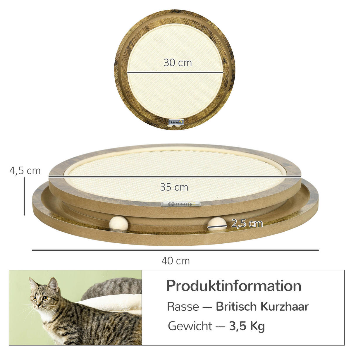 PawHut Tier-Zubehör Kratzbrett - PawHut