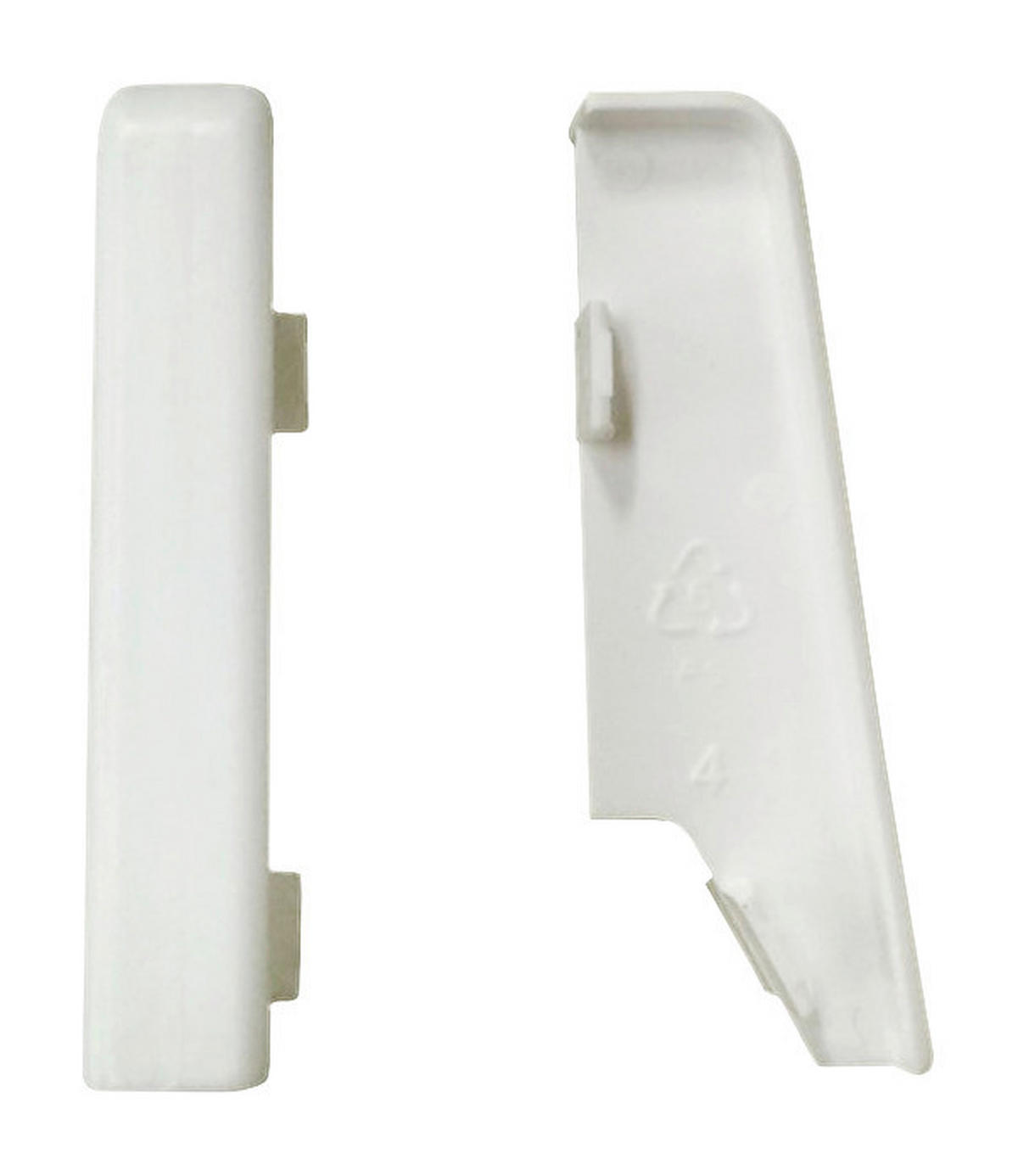 Verlängerung weiß L/B/H: ca. 1x1x5,8 cm Verbinder Weiß 58mm (2 Stück) - weiß (1,00/1,00/5,80cm)