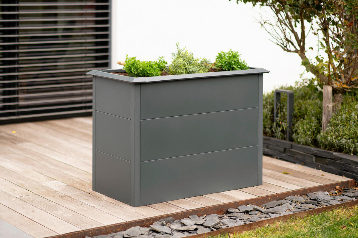 Westmann Hochbeet Primus M anthrazit Metall B/H/T: ca. 100x77x50 cm Primus M - anthrazit (100,00/77,00/50,00cm) - Westmann
