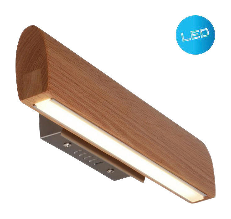 Näve Leuchten LED Wandleuchte NV1287814 braun Holz Metall B/H/T: ca. 7x8x35  cm 1 Brennstellen ▷ online bei POCO kaufen