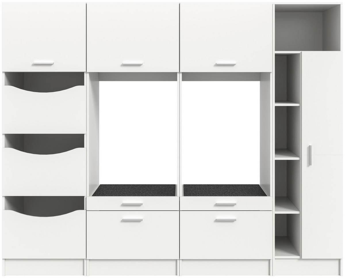 Waschmaschinenumbauschrank Free weiß B/H/T: ca. 242x195x68 cm Free - weiß (242,00/195,00/68,00cm) - xonox.home
