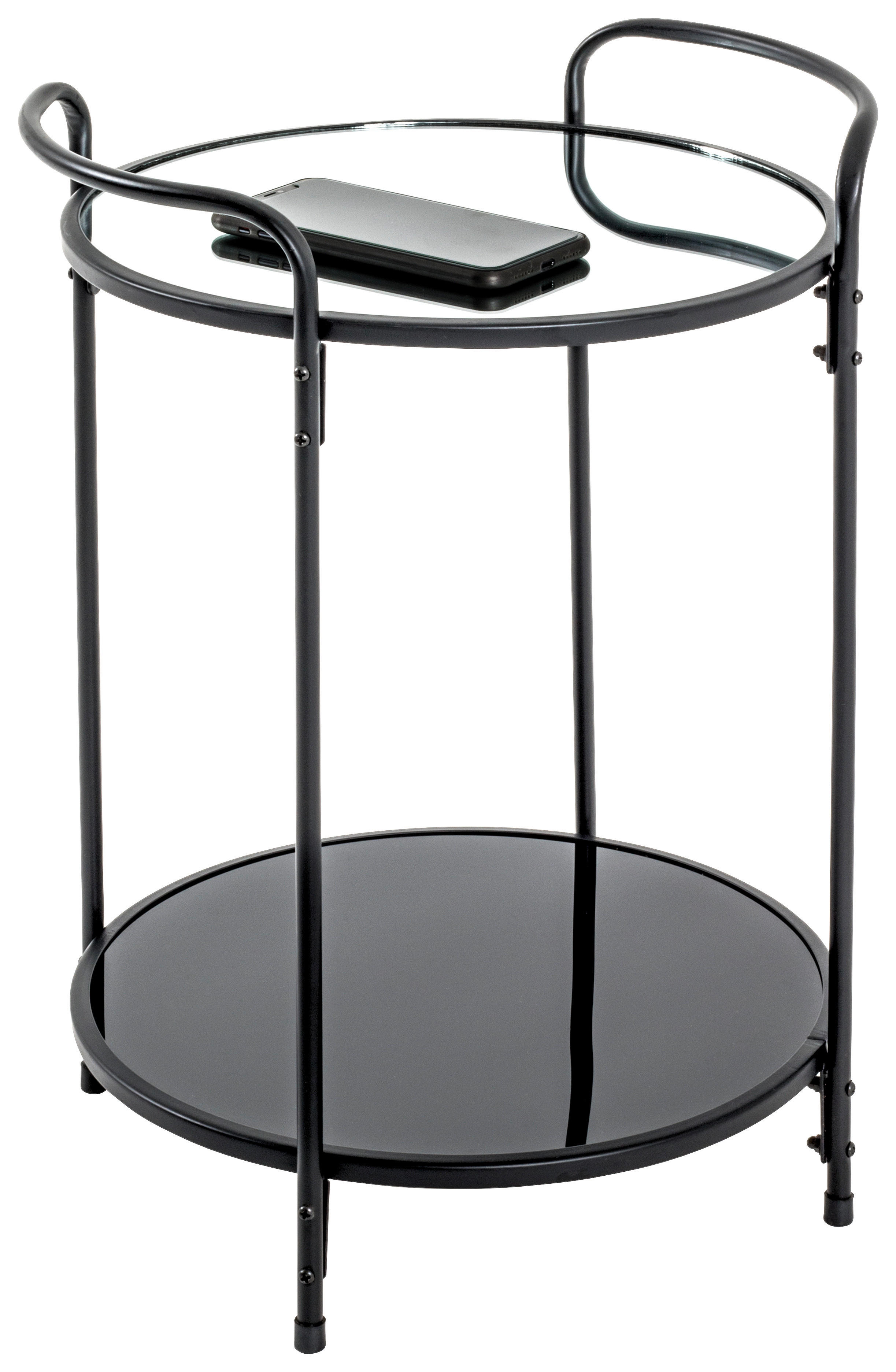 Beistelltisch  schwarz H/D: ca. 50x37 cm Esens_Beistelltisch 22556 - schwarz (37,00/50,00cm)
